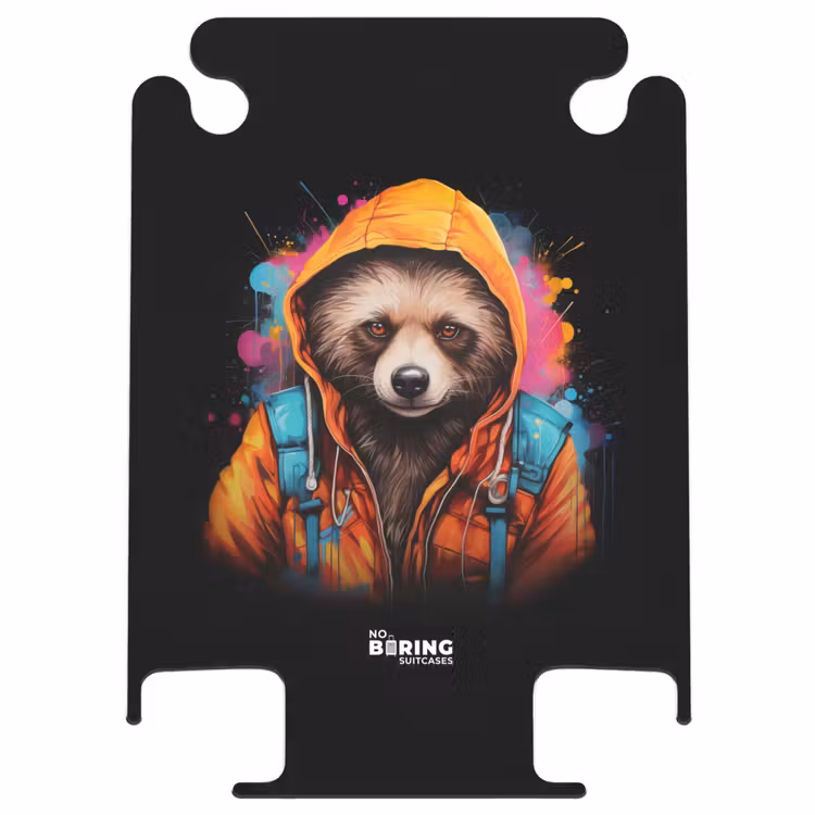 CaseSwap™ - Raccoon with orange coat and paint splatter — 1
