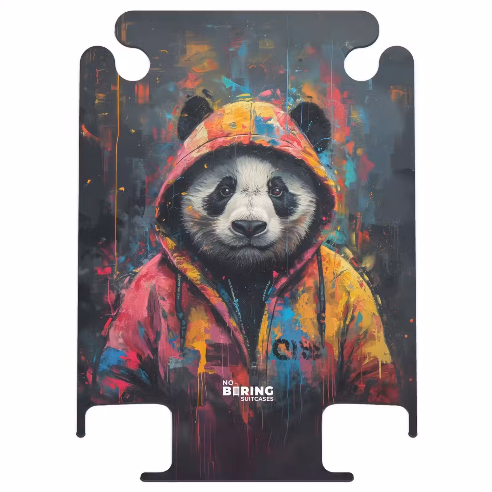 CaseSwap™ - Panda with colorful coat and paint splatter — 1