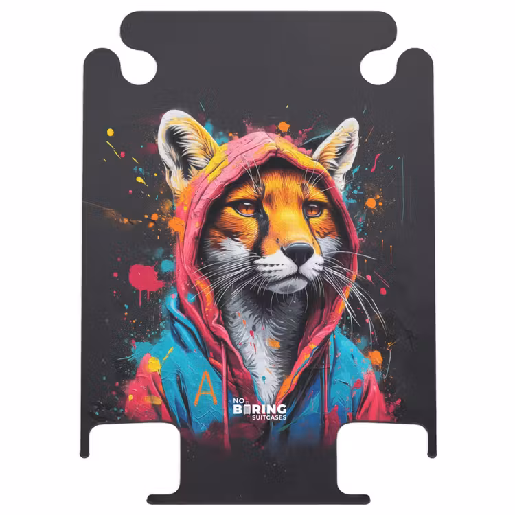 CaseSwap™ - Fox with pink and blue coat and paint splatters — 1