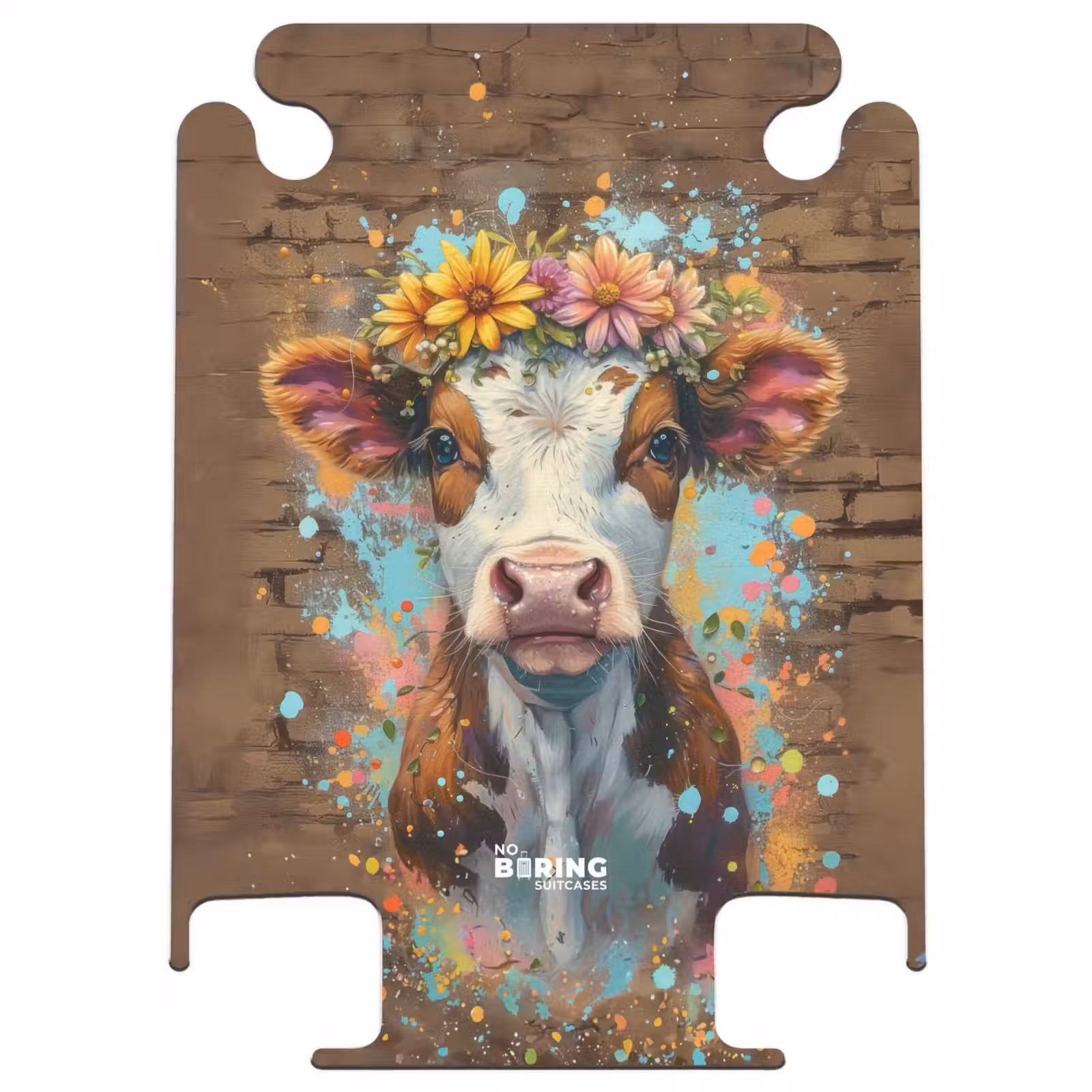 CaseSwap™ - Graffiti cow with colorful flowers — 1