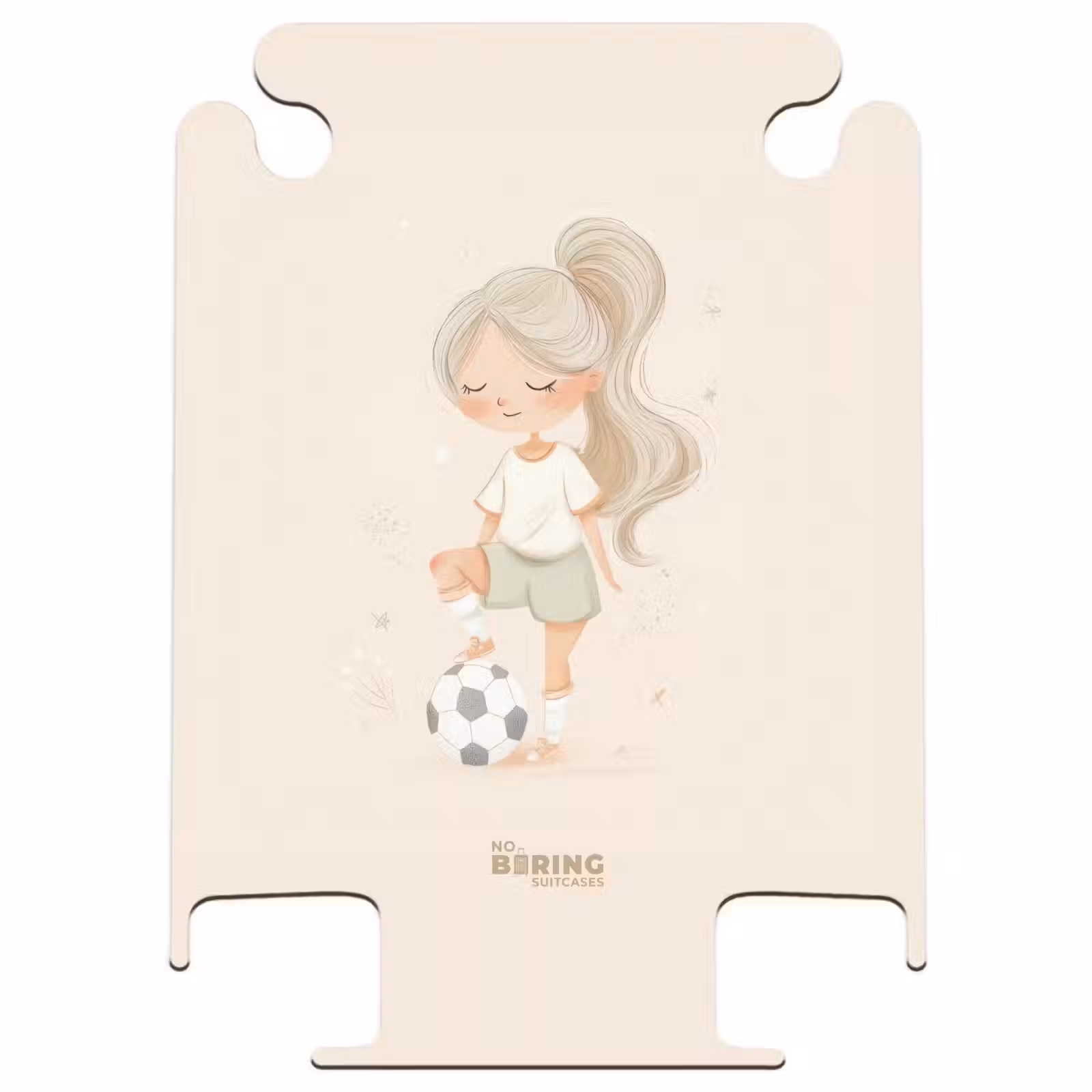 CaseSwap™ - Girl with a soccer ball in beige colors — 1