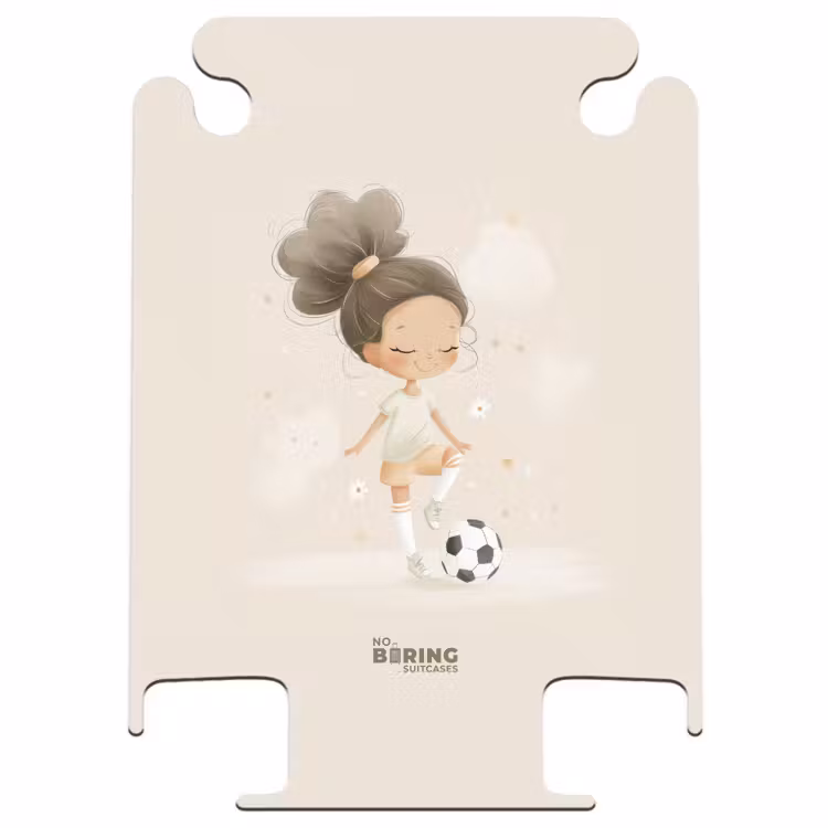CaseSwap™ - Girl with a soccer ball in beige colors — 1