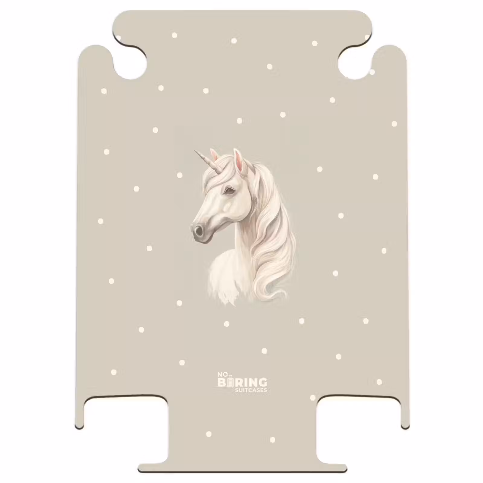 CaseSwap™ - Unicorn surrounded by polka dots in neutral colors — 1