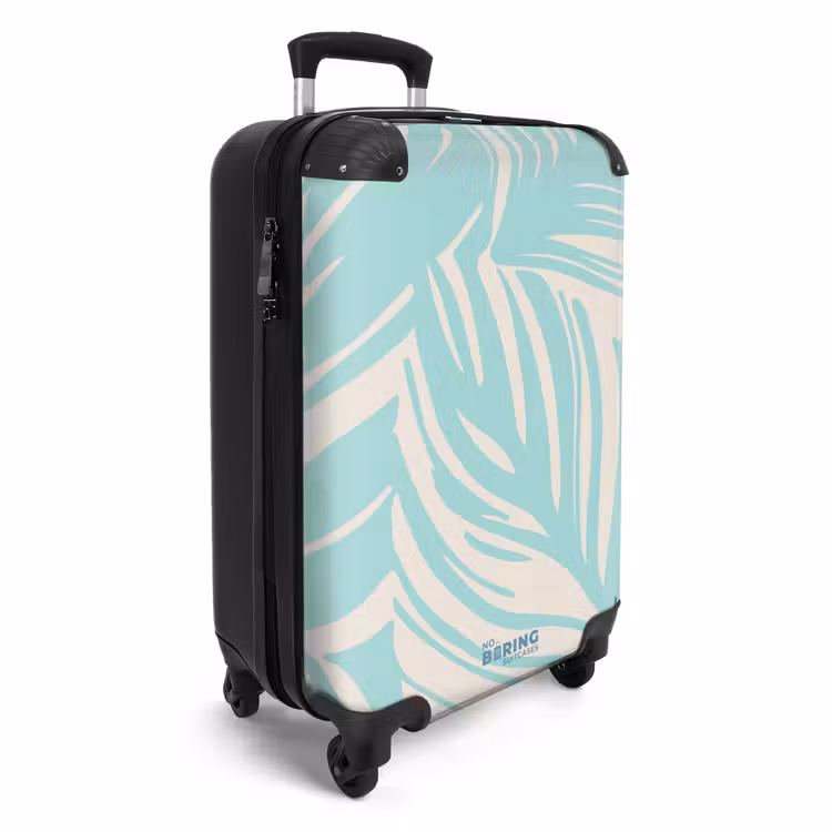 CaseSwap - Large leaves in light blue with beige — 2