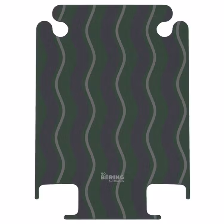 CaseSwap™ - Wavy stripes in green with gray — 1