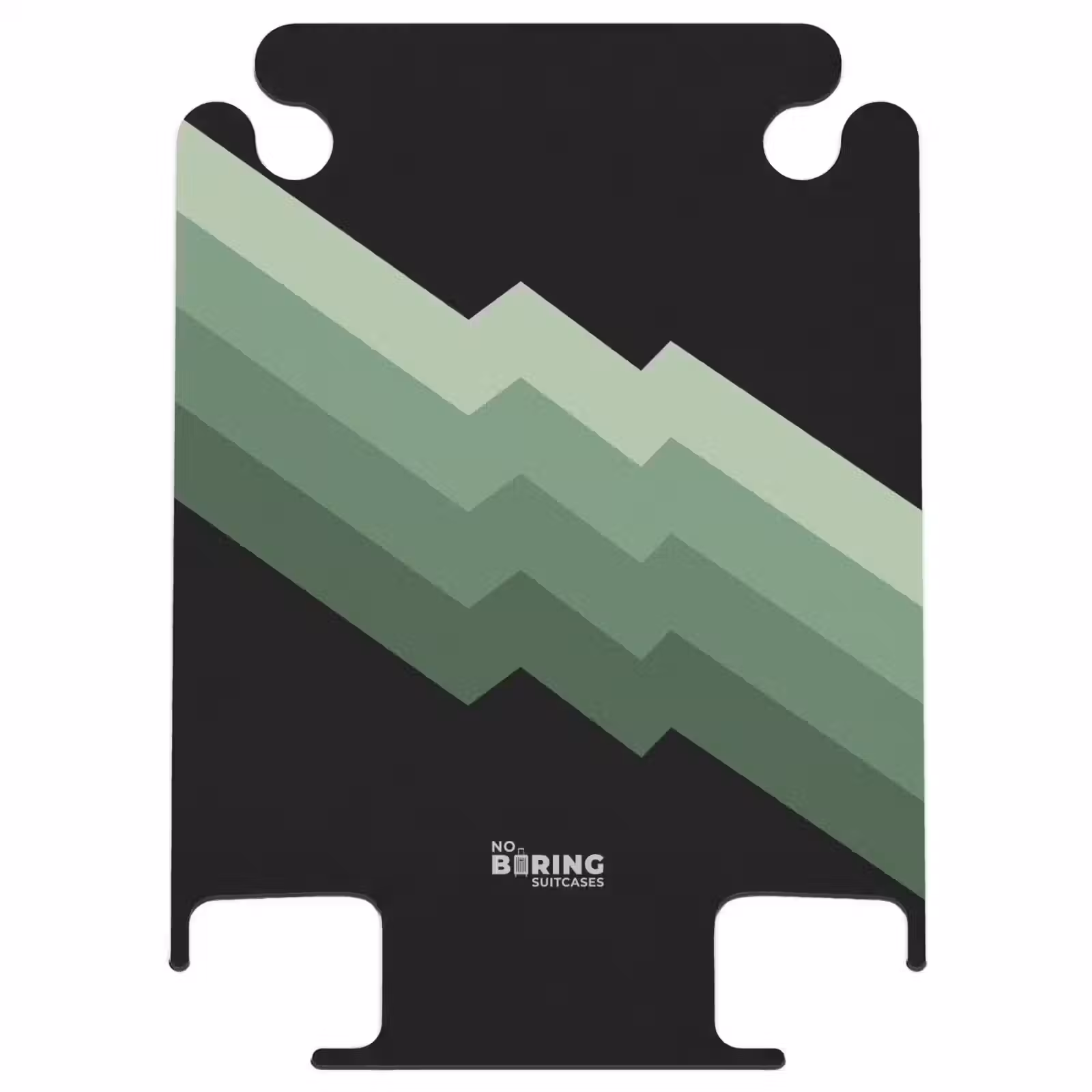 CaseSwap™ - Black background with cascading green zigzag stripes — 1
