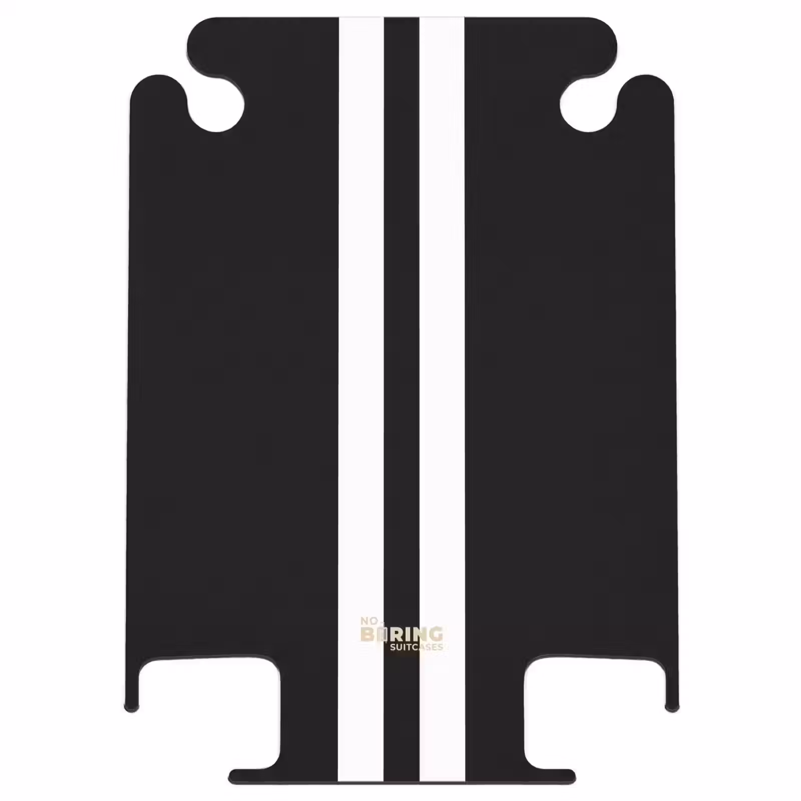 CaseSwap™ - Black background with double white center stripe — 1