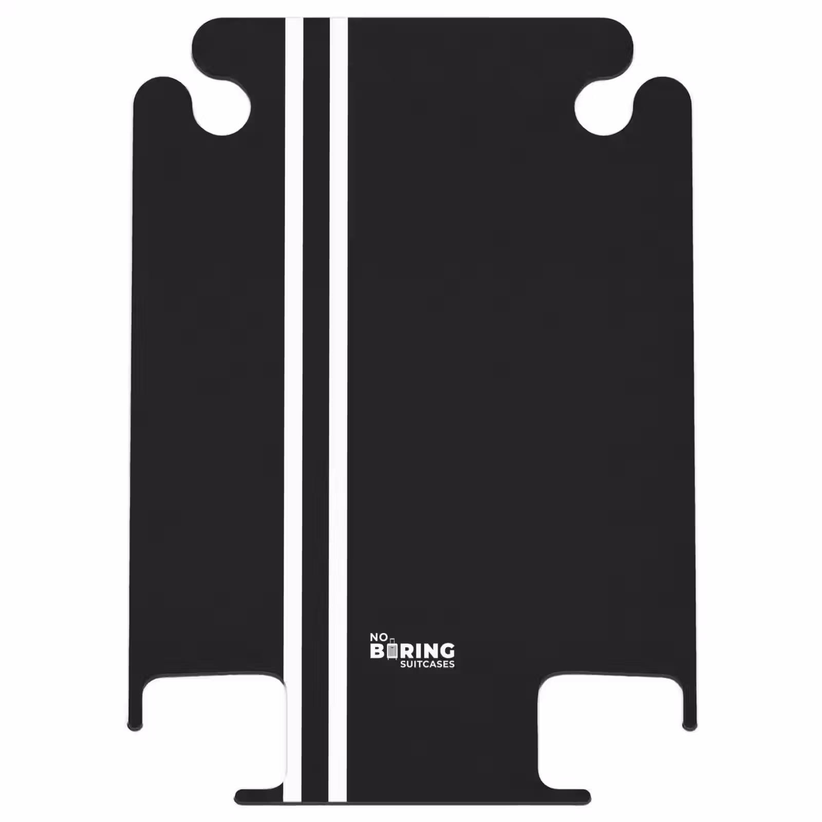 CaseSwap™ - Black background with double white side stripes on the left — 1