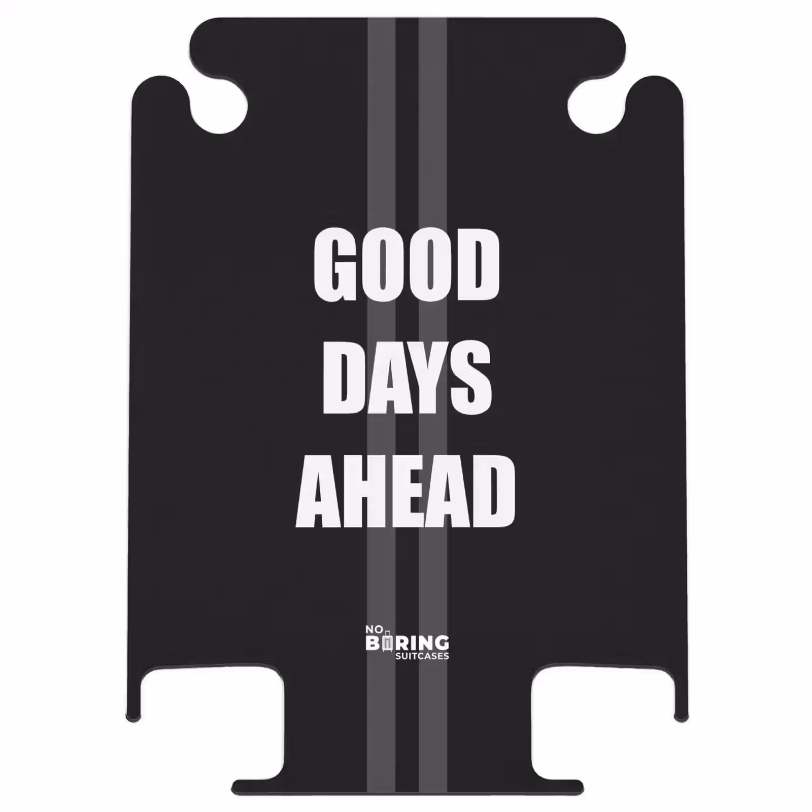 CaseSwap™ - Black background with gray center lanes and text Good Days Ahead — 1