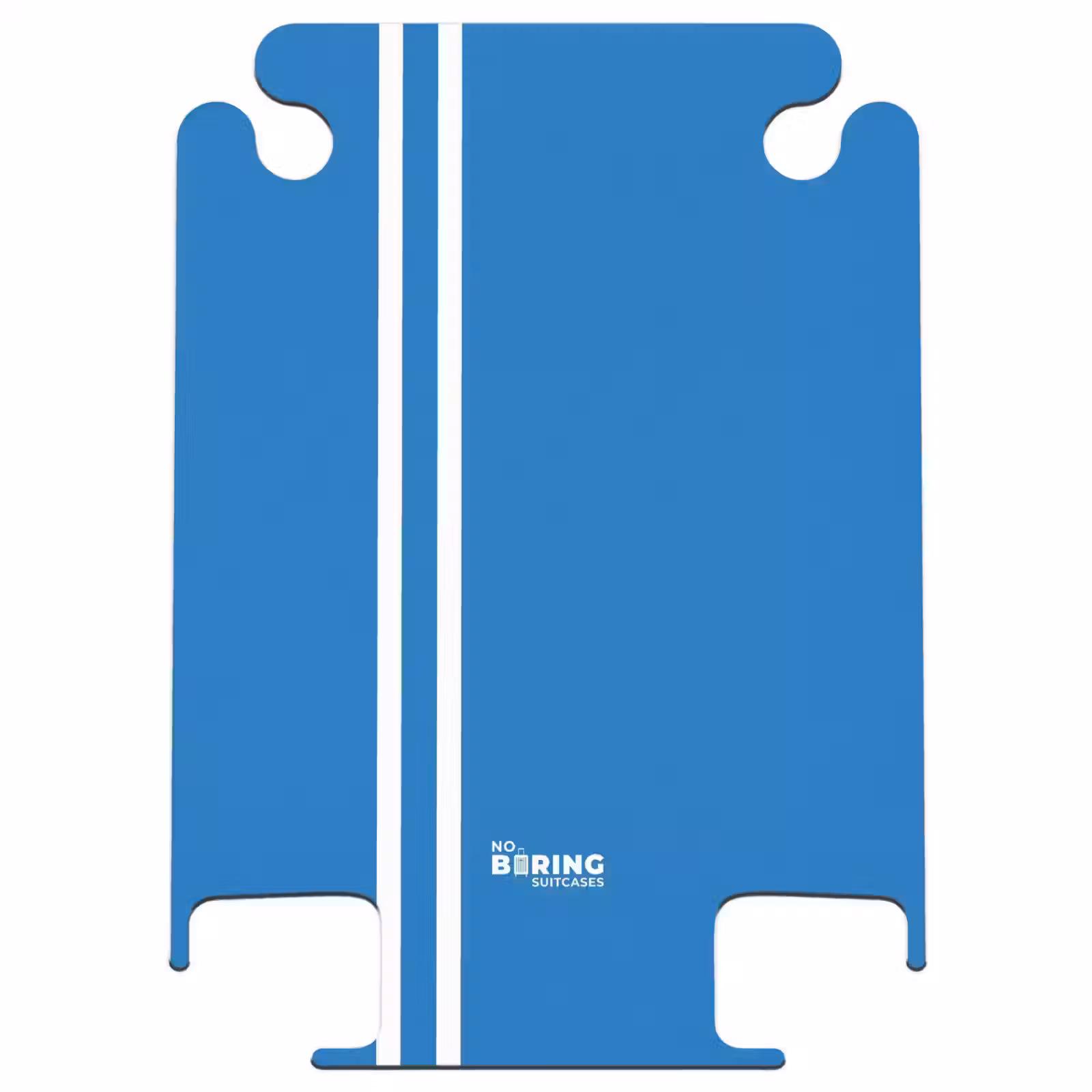 CaseSwap™ - Bright blue background with double white side stripes on the left — 1