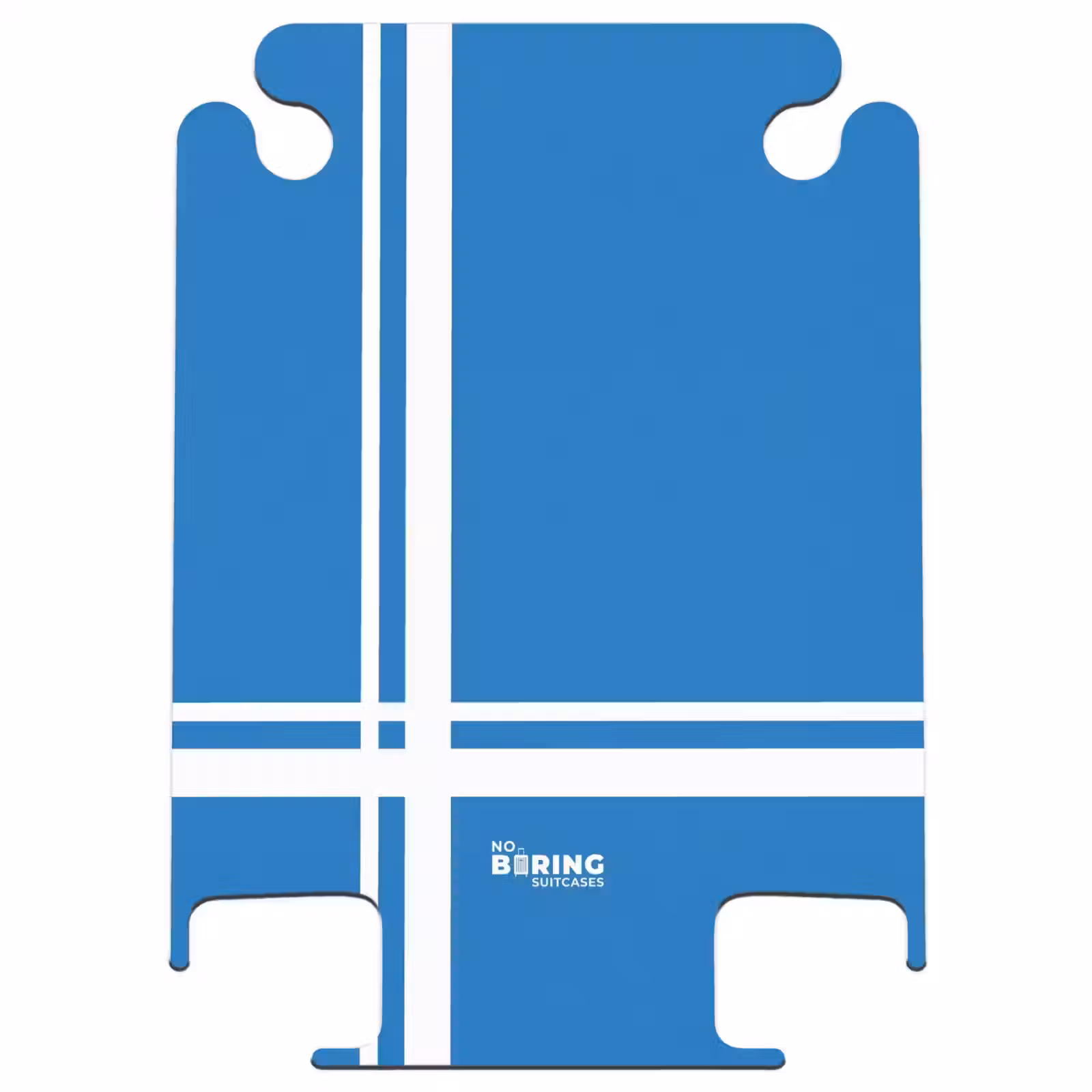 CaseSwap - Bright blue background with white corner pattern in lower left corner — 1