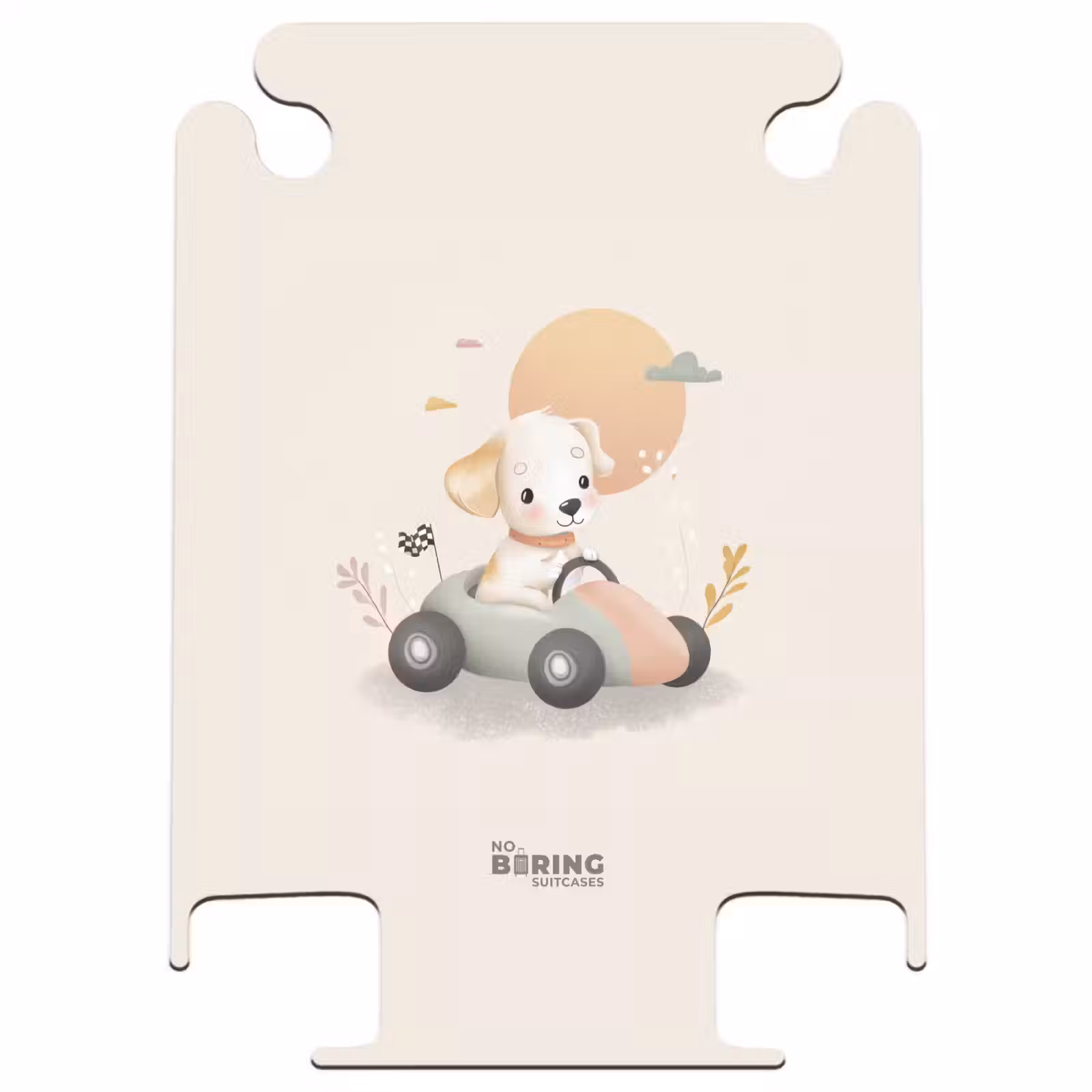 CaseSwap™ - Puppy in a race car in beige colors — 1