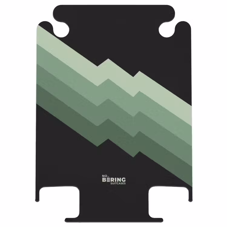 CaseSwap™ - Black background with cascading green zigzag stripes — 1