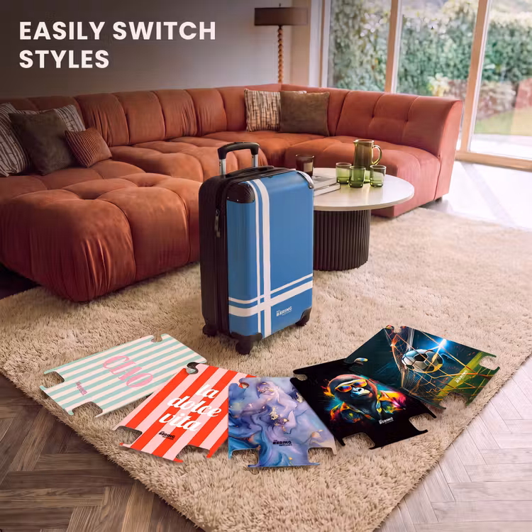 CaseSwap - Bright blue background with white corner pattern in lower left corner — 5