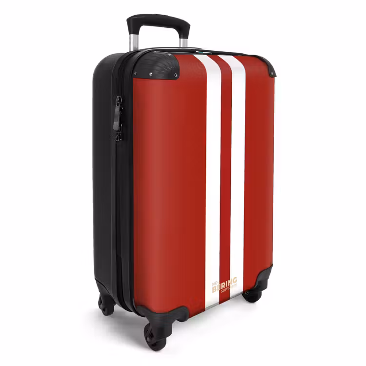 CaseSwap - Red background with double white center stripe — 2