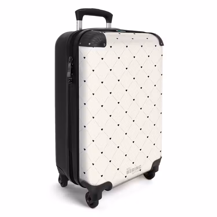 CaseSwap - Valentine heart plaid pattern black and white — 2