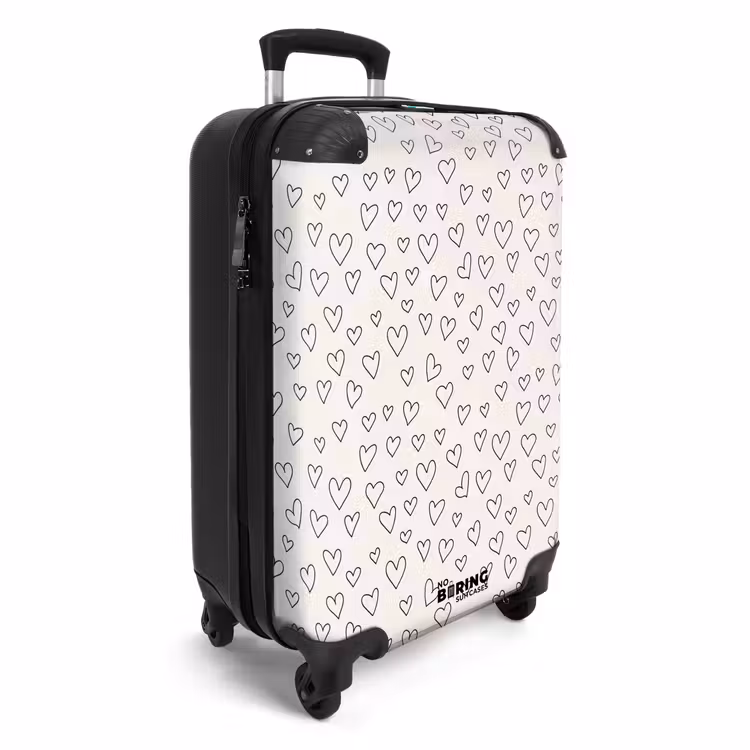 CaseSwap - Valentine heart rain pattern black — 2