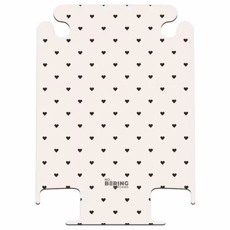 CaseSwap - Valentine hearts rows pattern black — 1