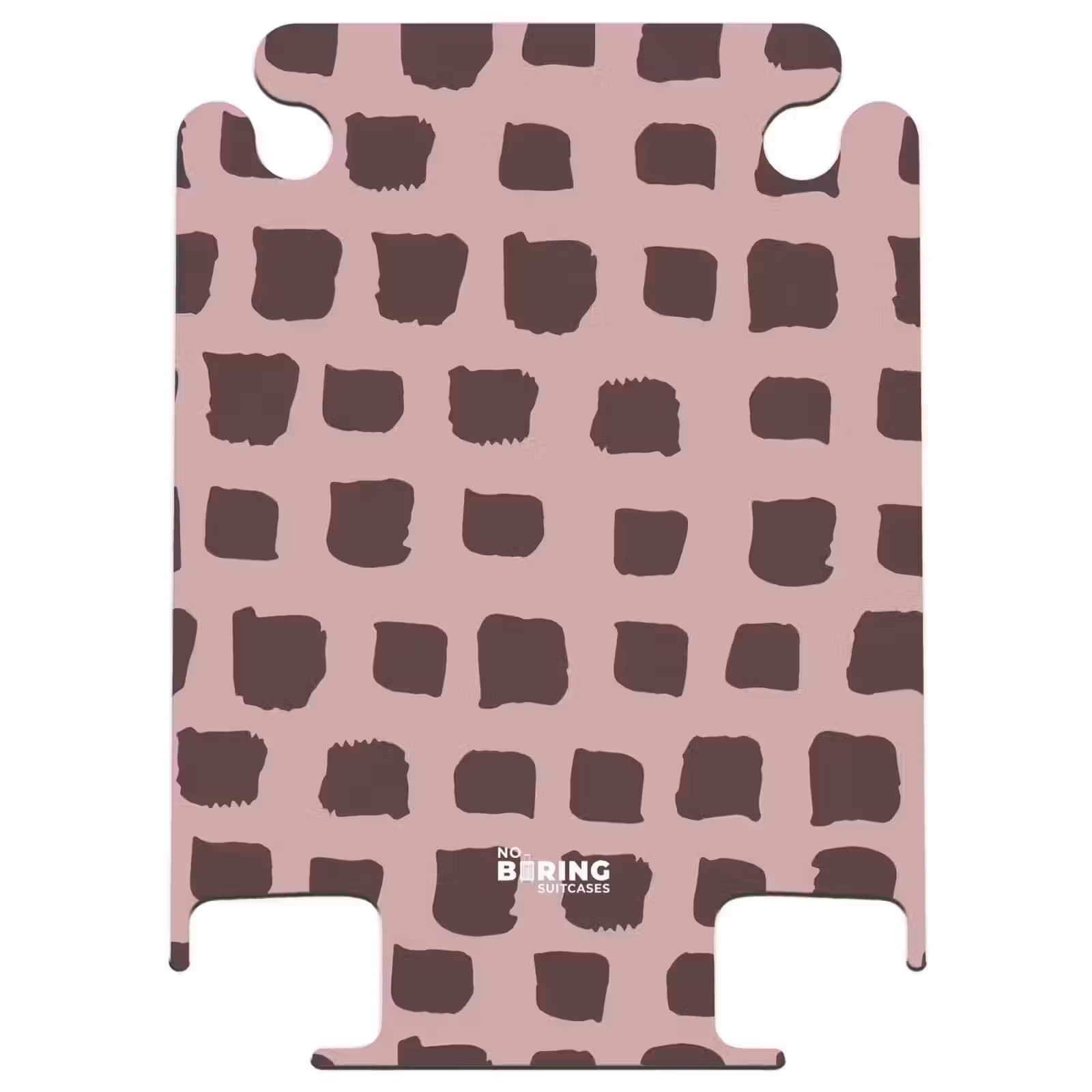 CaseSwap - Dark brown block shapes on old pink background — 1