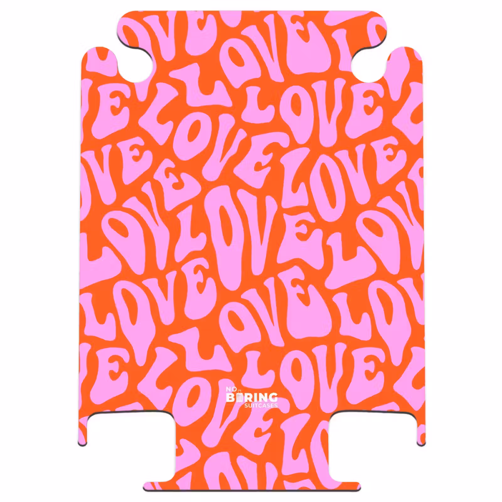 CaseSwap™ - Repeating 'LOVE' pattern in pink on red — 1