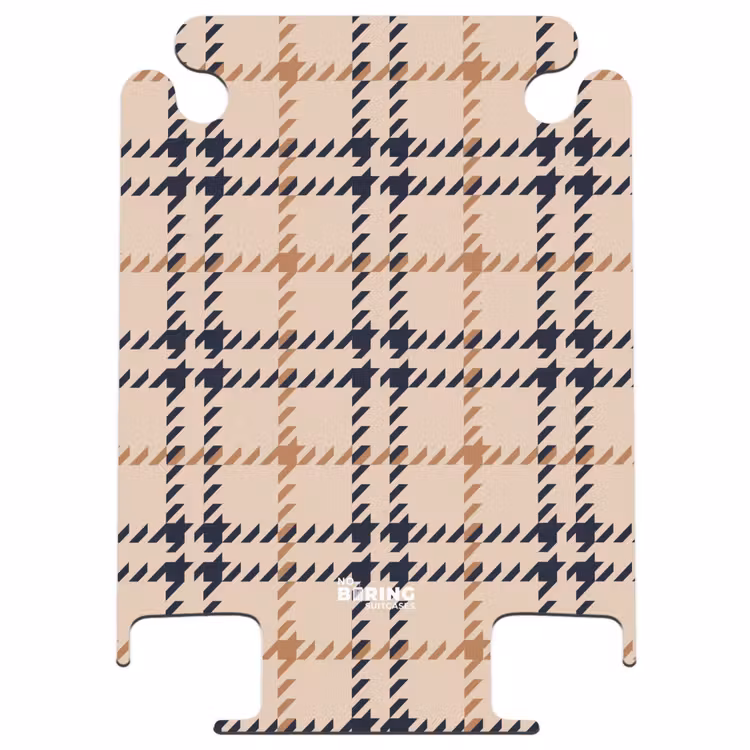 CaseSwap™ - Beige check pattern with herringbone lines in black and brown — 1