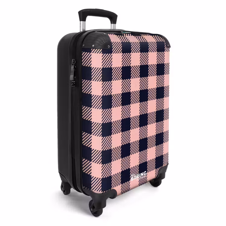 CaseSwap - Checkered checkerboard pattern in pink and black — 2
