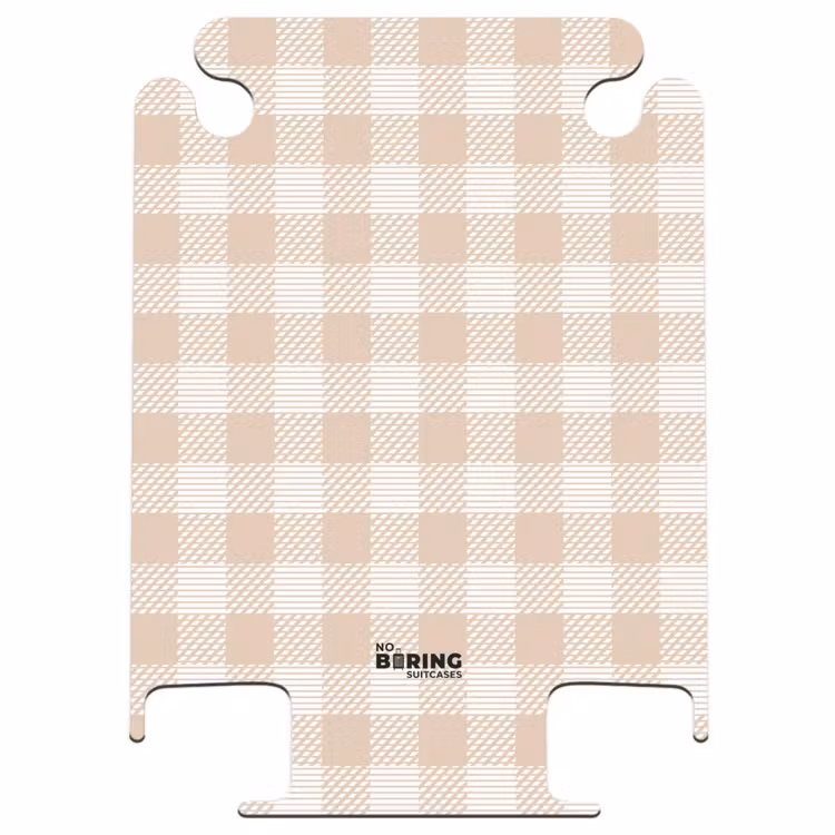 CaseSwap™ - Checkered pattern in beige and cream with textured accents — 1