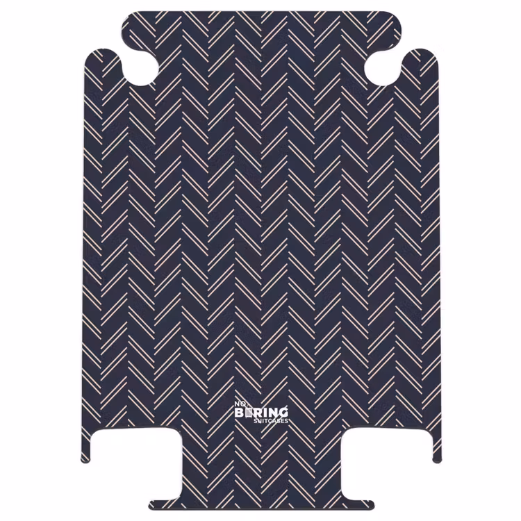 CaseSwap™ - Herringbone texture with light pink lines on dark blue — 1