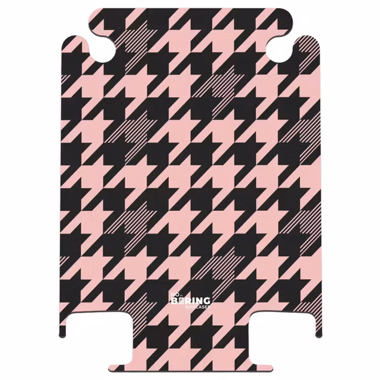 CaseSwap™ - Large pied-de-poule pattern in pink and black — 1