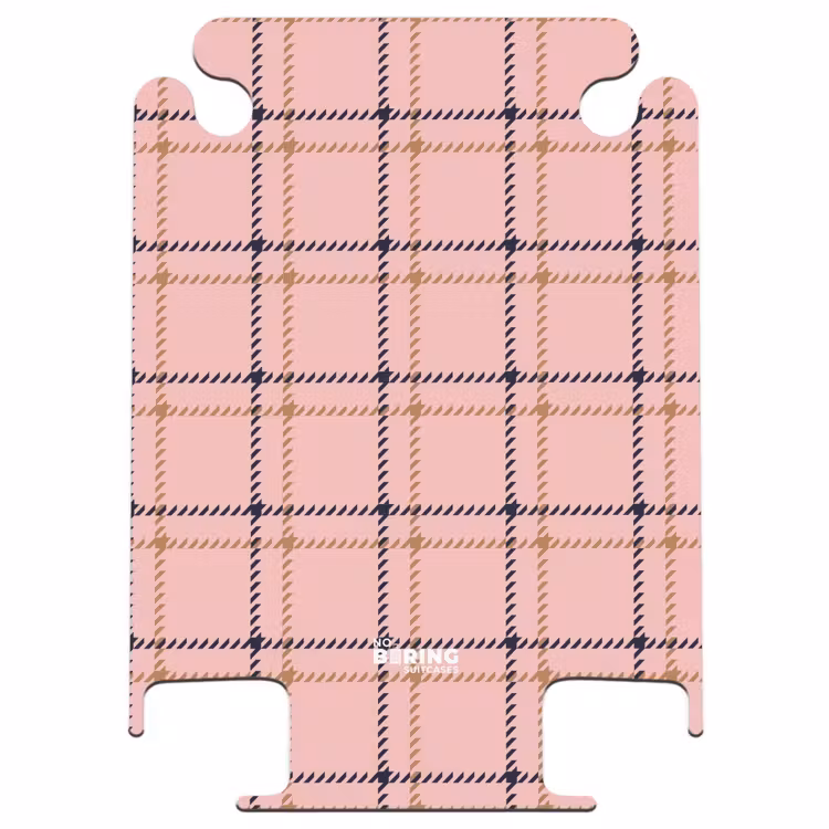 CaseSwap - Pink plaid texture with brown and black accents — 1