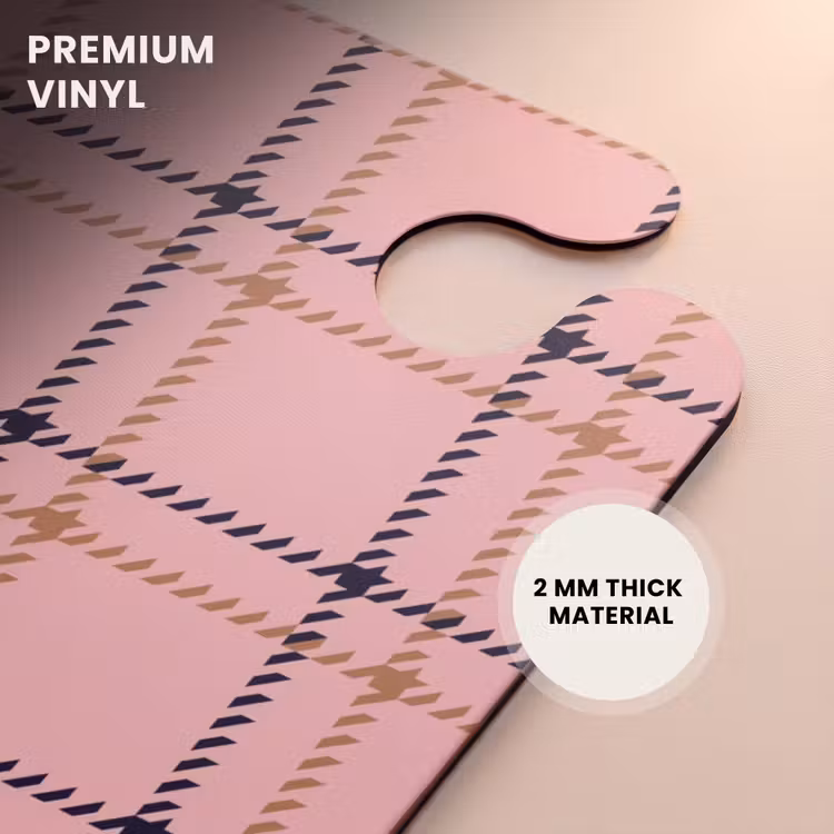 CaseSwap - Pink plaid texture with brown and black accents — 6
