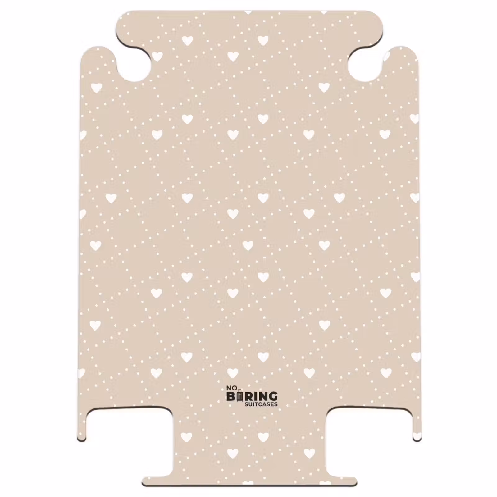 CaseSwap™ - Beige background with white hearts — 1