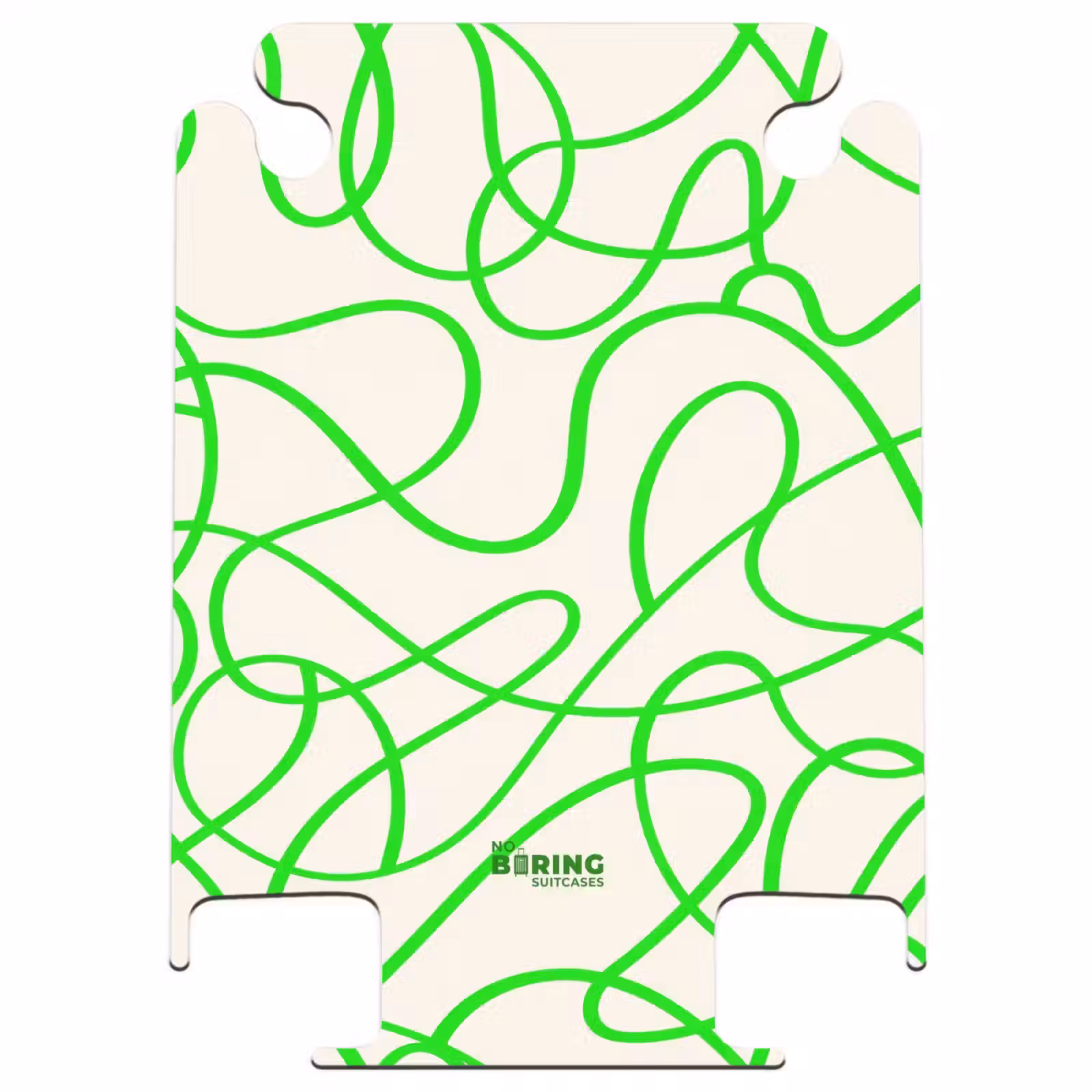 CaseSwap™ - Green curly lines on beige — 1