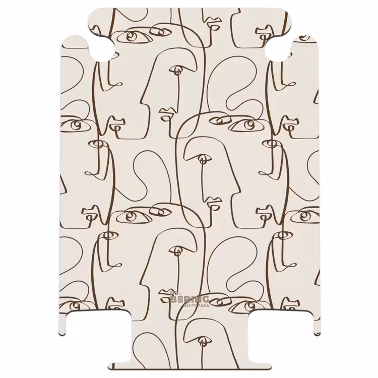 CaseSwap™ - Faces in brown line on beige background — 1
