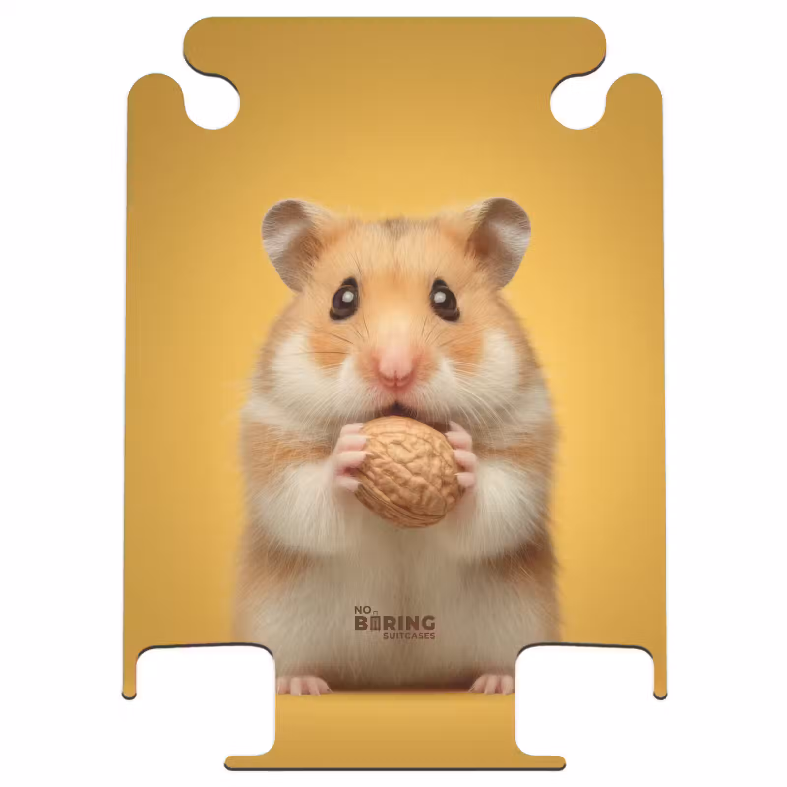 CaseSwap™ - Hamster with a nut on a yellow background — 1