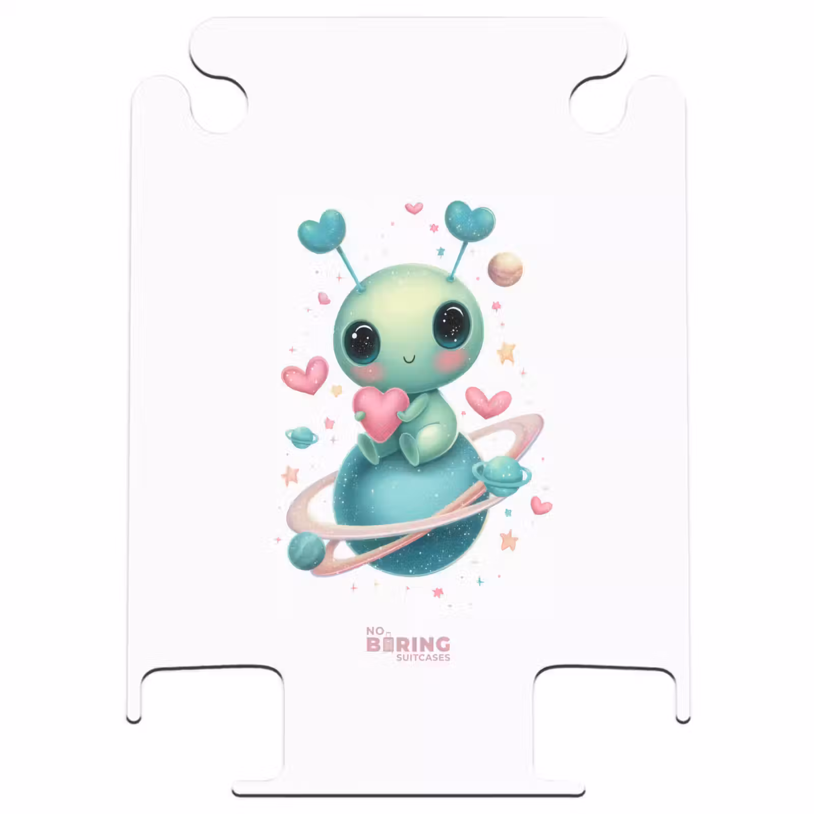 CaseSwap™ - Alien holding a heart on a planet — 1