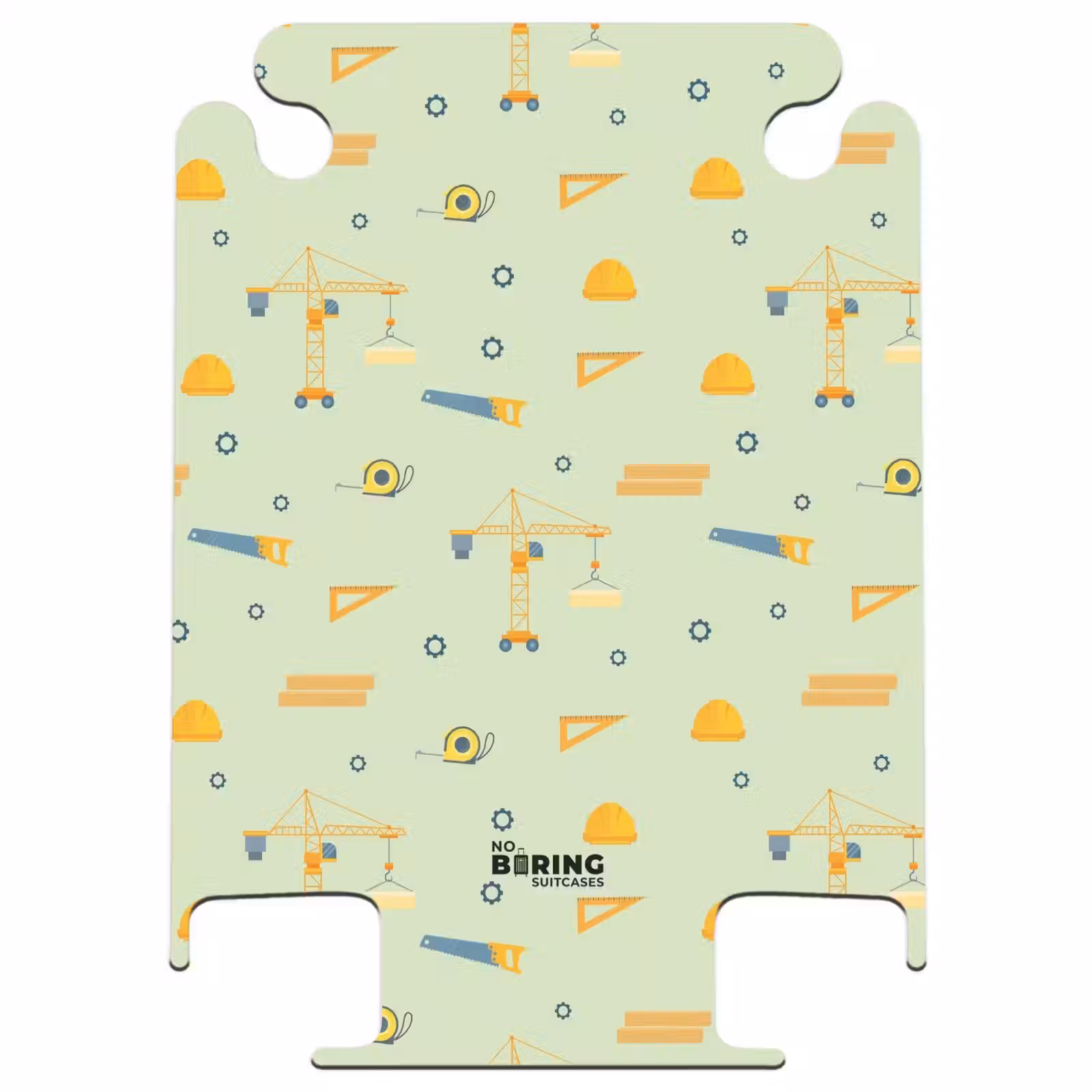 CaseSwap - Construction cranes and carpentry tools on mint green background — 1