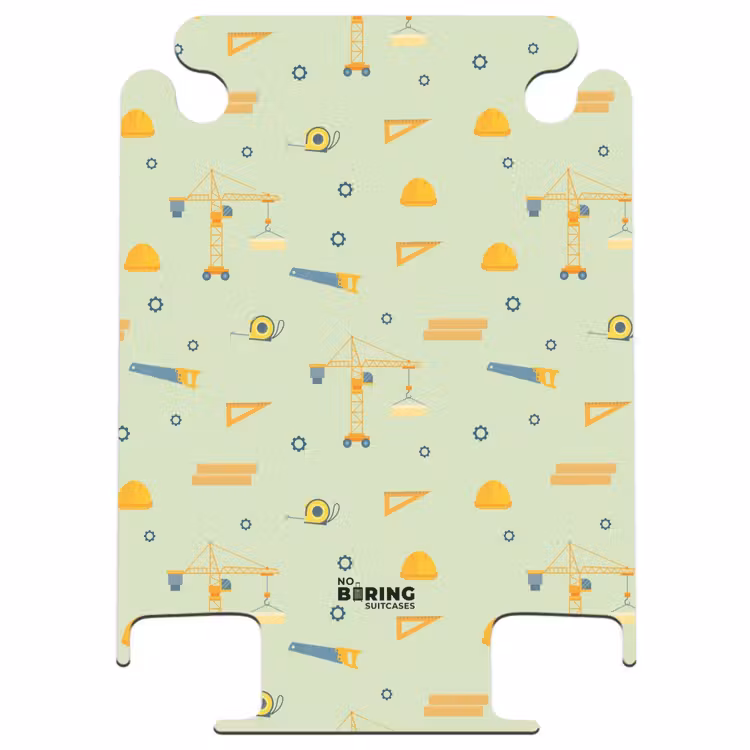 CaseSwap - Construction cranes and carpentry tools on mint green background — 1