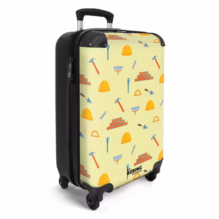 CaseSwap - Construction tool pattern on light yellow background — 2