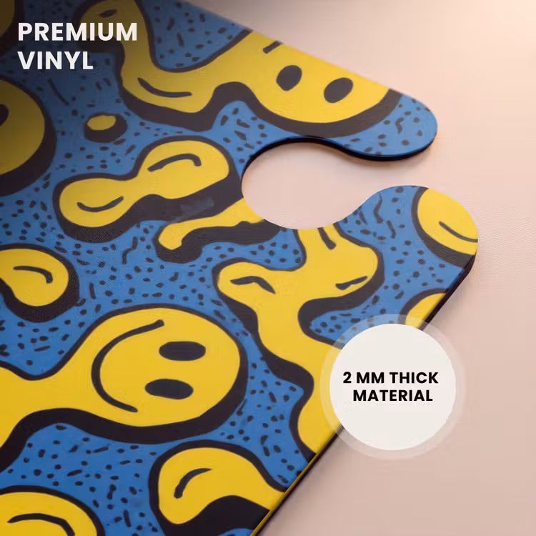 CaseSwap - Flowing smiley faces on a blue background — 6