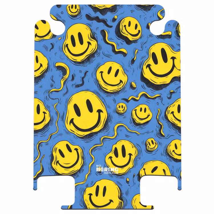 CaseSwap™ - Yellow squiggly smiley faces on a blue background — 1