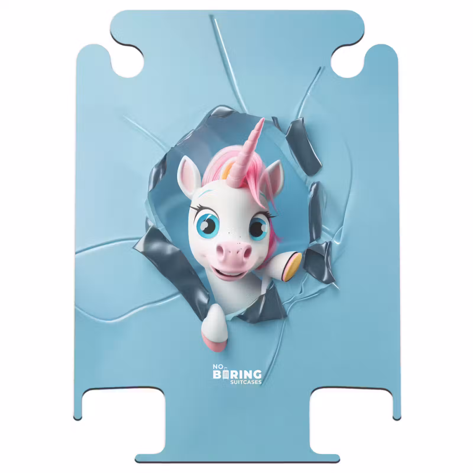 CaseSwap™ - White unicorn comes through blue plastic — 1