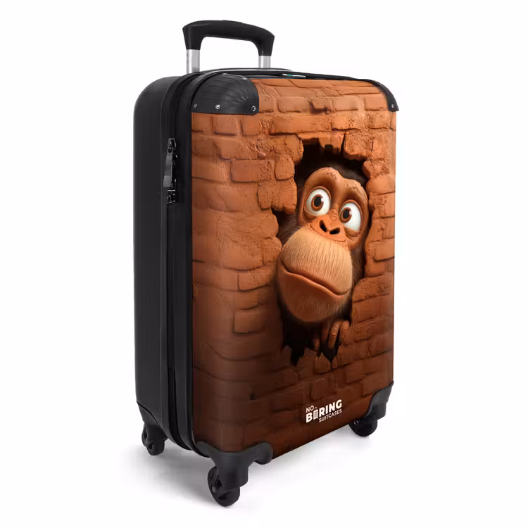 CaseSwap - Big-eyed monkey looks through hole in brick wall — 2