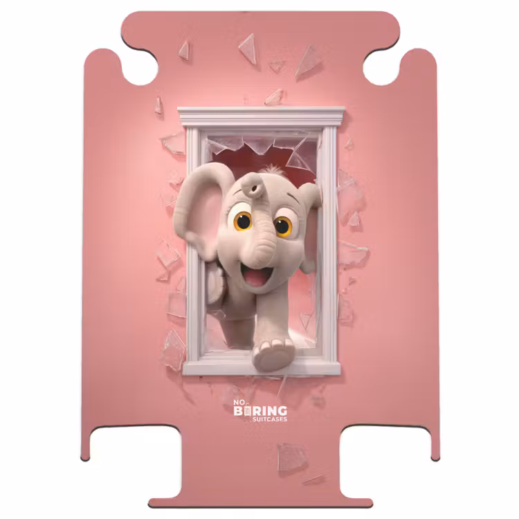 CaseSwap™ - Elephant breaks through pink glass window — 1