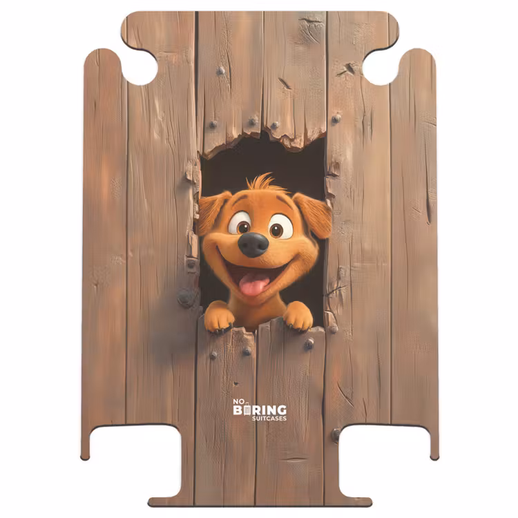 CaseSwap™ - Happy dog looks through broken wooden fence — 1