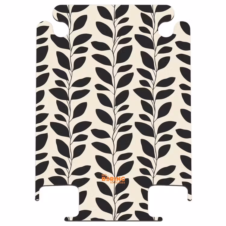 CaseSwap™ - Botanical - Pattern - Black - Beige — 1