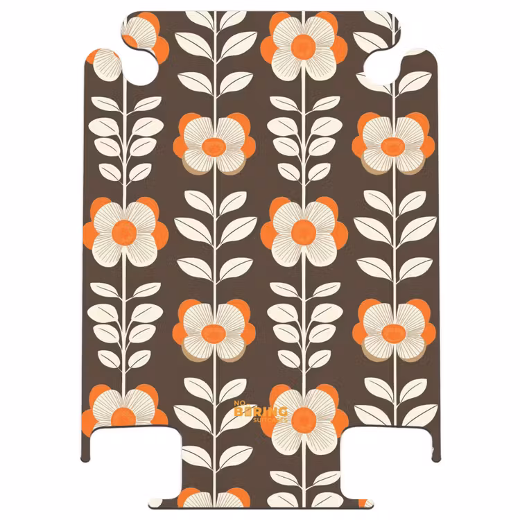 CaseSwap™ - Flowers - Retro - Brown — 1