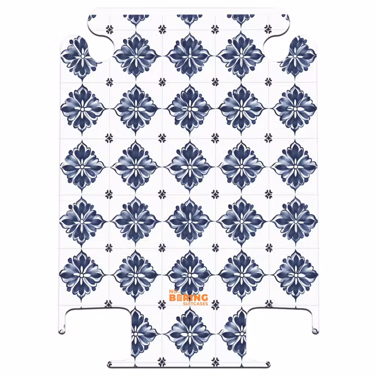 CaseSwap - Tile pattern - Blue - White - Flower — 1