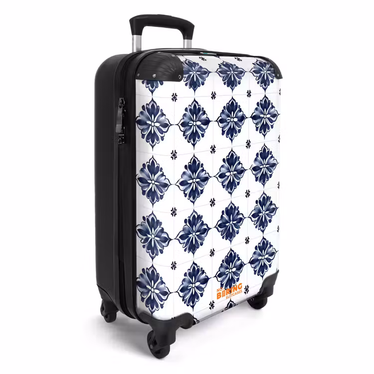 CaseSwap - Tile pattern - Blue - White - Flower — 2