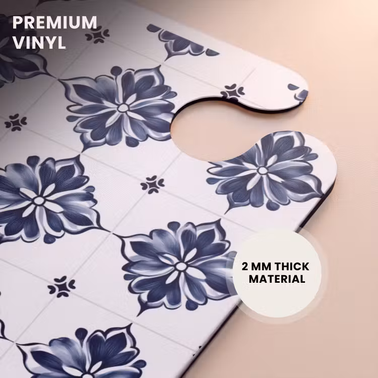 CaseSwap - Tile pattern - Blue - White - Flower — 6